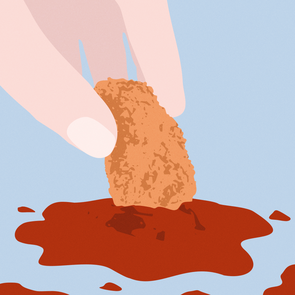 illustrazione Chicken Nuggets - Natalia Guerrieri - SPLIT - Pidgin Edizioni